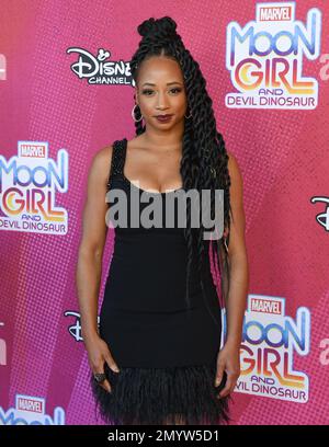 4. Februar 2023, Burbank, Kalifornien, USA: Monique Coleman nimmt an der Premiere der TV-Serie „Marvel's Moon Girl and Devil Dinosaur“ Teil. (Kreditbild: © Billy Bennight/ZUMA Press Wire) NUR REDAKTIONELLE VERWENDUNG! Nicht für den kommerziellen GEBRAUCH! Stockfoto