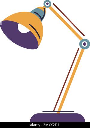Tischleuchte für Licht, elektrischer Glühlampenvektor Stock Vektor