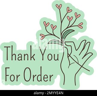 Vielen Dank für Ihre Bestellung, Ihr Produktpaket oder Ihren Brief Stock Vektor