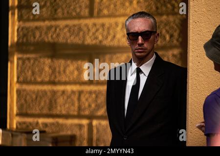 ADAM FAHRER in FERRARI (2023), Regie Michael MANN. Guthaben: Vorwärtsgang/Album Stockfoto