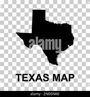 Texas Kartenform, vereinigte Staaten von amerika. Flache Konzept Symbol Symbol Vektor Illustration . Stock Vektor