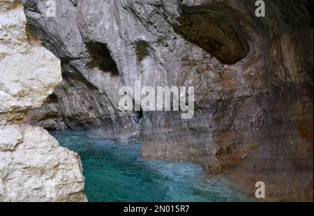 Das Brent de l'Art ist ein Rindersystem in der Gemeinde Borgo Valbelluna in der Provinz Belluno Stockfoto