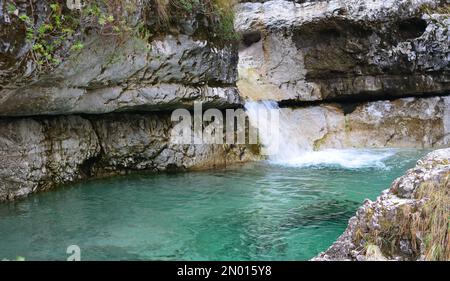 Das Brent de l'Art ist ein Rindersystem in der Gemeinde Borgo Valbelluna in der Provinz Belluno Stockfoto