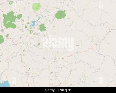 Matagalpa, Departement Nicaragua. Straßenkarte Öffnen Stockfoto