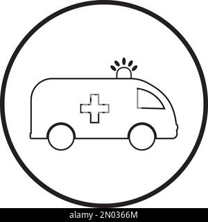 Vektordesign des Krankenwagensymbols Stock Vektor