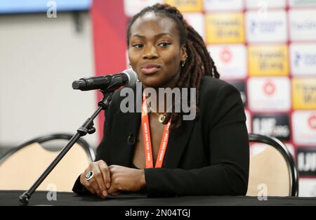 Clarisse Agbegnenou während des Judo Paris Grand Slam 2023 am 4. Februar 2023 in der Accor Arena in Paris, Frankreich - Foto: Laurent Lairys/DPPI/LiveMedia Stockfoto