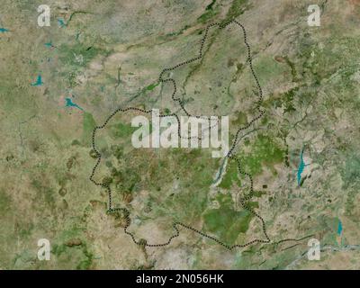 Bauchi, Staat Nigeria. Hochauflösende Satellitenkarte Stockfoto