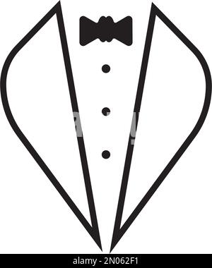 Tuxedo-Logo-Vorlage für Vektorsymbole Stock Vektor