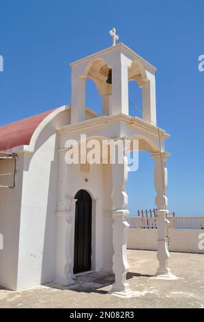 Agios Spiridon Kirche in der Gegend der Seitan Limania Bay. Stockfoto