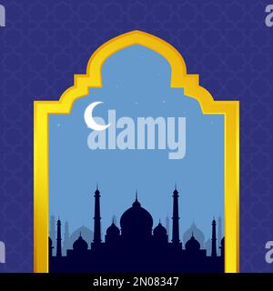 Wunderschöne Grußkarten für moslems-Fest-Illustrationen Stock Vektor