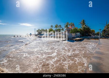 Pocket Park Southernmost Beach and Waterfront in Key West View, South Florida Keys, Vereinigte Staaten von Amerika Stockfoto