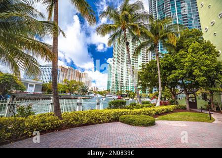 Fort Lauderdale Riverwalk touristischer Küstenblick, Süd-Florida, Vereinigte Staaten von Amerika Stockfoto