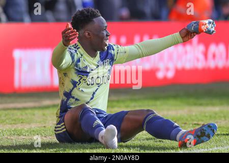 Nottingham, Großbritannien. 05. Februar 2023. Wilfried Gnonto #29 von Leeds United appelliert beim Premier League-Spiel Nottingham Forest vs Leeds United am City Ground, Nottingham, Großbritannien, 5. Februar 2023 (Foto von Gareth Evans/News Images) in Nottingham, Großbritannien, am 2./5. Februar 2023. (Foto: Gareth Evans/News Images/Sipa USA) Guthaben: SIPA USA/Alamy Live News Stockfoto