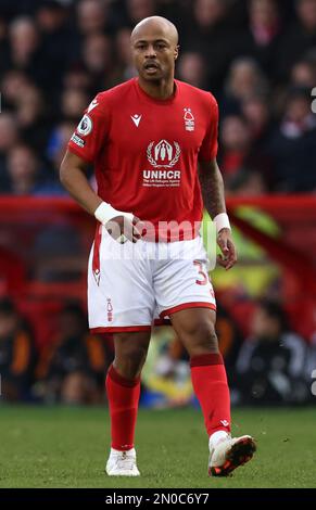 Nottingham, Großbritannien. 4. Februar 2023. Andrew Ayew aus Nottingham Forest während des Premier League-Spiels auf dem City Ground, Nottingham. Der Bildausdruck sollte lauten: Darren Staples/Sportimage Credit: Sportimage/Alamy Live News Stockfoto