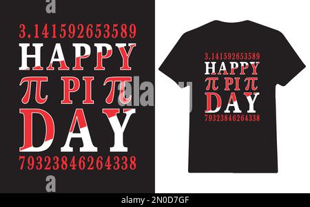 Happy pi Day T-Shirt Design Vector Stock Vektor