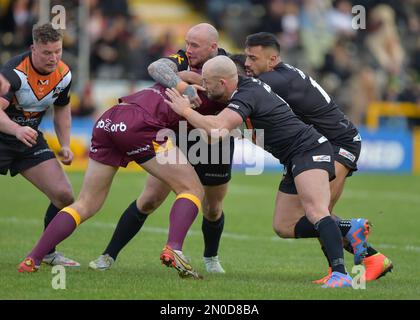 Castleford, Großbritannien. 05. Februar 2023. Nathan Massey Testimonial, Castleford Tigers gegen Huddersfield Giants im MEND-A-Hose Jungle, Castleford West Yorkshire, Großbritannien, am 5. Februar 2023 Fotokredit Craig Cresswell Photography Credit: Craig Cresswell/Alamy Live News Credit: Craig Cresswell/Alamy Live News Stockfoto