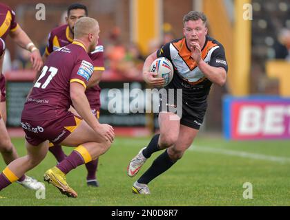 Castleford, Großbritannien. 05. Februar 2023. Nathan Massey Testimonial, Castleford Tigers gegen Huddersfield Giants im MEND-A-Hose Jungle, Castleford West Yorkshire, Großbritannien, am 5. Februar 2023 Fotokredit Craig Cresswell Photography Credit: Craig Cresswell/Alamy Live News Credit: Craig Cresswell/Alamy Live News Stockfoto