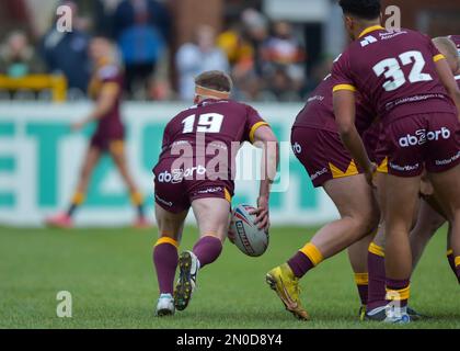 Castleford, Großbritannien. 05. Februar 2023. Nathan Massey Testimonial, Castleford Tigers gegen Huddersfield Giants im MEND-A-Hose Jungle, Castleford West Yorkshire, Großbritannien, am 5. Februar 2023 Fotokredit Craig Cresswell Photography Credit: Craig Cresswell/Alamy Live News Credit: Craig Cresswell/Alamy Live News Stockfoto