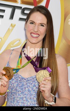 BEVERLY HILLS, KALIFORNIEN - 04. FEBRUAR: Missy Franklin besucht das 2023 Gold Meets Golden 10. Anniversary Year Event in Virginia Robinson Gardens On Stockfoto