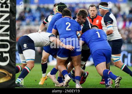 Rom, Italien. 05. Februar 2023. Federico Ruzza von Italien während des Guinness Six Nations-Spiels zwischen Italien und Frankreich am 5. Februar 2023 im Stadio Olimpico, Rom, Italien. Kredit: Giuseppe Maffia/Alamy Live News Stockfoto