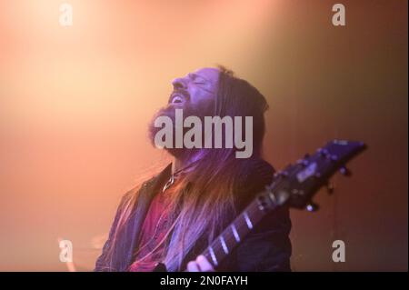 München, Deutschland. 04. Februar 2023. Marco Heubaum (Gitarre) aus Xandria während The Wonders wartet noch auf die Album-Veröffentlichung 2022 in Backstage, München. (Foto: Sven Beyrich/Sports Press Photo/C - FRIST VON EINER STUNDE - FTP NUR AKTIVIEREN, WENN BILDER WENIGER ALS EINE STUNDE ALT sind - Alamy) Guthaben: SPP Sport Press Photo. Alamy Live News Stockfoto