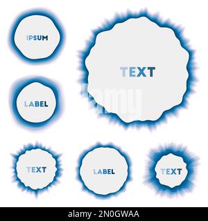 Sammlung von runden Formen. Künstlerische kreisförmige Hintergründe. Fesselnde Vektordarstellung. Stock Vektor