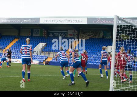 Birkenhead, Liverpool, Großbritannien. 05. Februar 2023. WSL Liverpool gegen Reading im Prenton Park Birkenhead, Liverpool (Terry Scott/SPP). Kredit: SPP Sport Press Photo. Alamy Live News Credit: SPP Sport Press Photo. Alamy Live News Stockfoto
