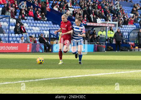 Birkenhead, Liverpool, Großbritannien. 05. Februar 2023. WSL Liverpool gegen Reading im Prenton Park Birkenhead, Liverpool (Terry Scott/SPP). Kredit: SPP Sport Press Photo. Alamy Live News Credit: SPP Sport Press Photo. Alamy Live News Stockfoto