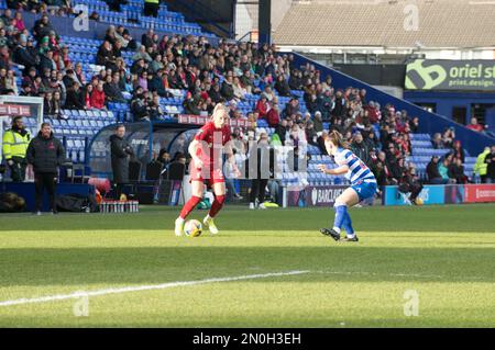 Birkenhead, Liverpool, Großbritannien. 05. Februar 2023. WSL Liverpool gegen Reading im Prenton Park Birkenhead, Liverpool (Terry Scott/SPP). Kredit: SPP Sport Press Photo. Alamy Live News Credit: SPP Sport Press Photo. Alamy Live News Stockfoto