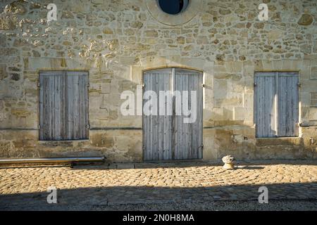 Wein Weingut Château Carignan, Burg, Carignan de Bordeaux, Frankreich. Stockfoto