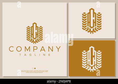 Designvorlage für das Logo des Letter CA AC C A. Moderne AC CA-Logo-Vektorgrafik. Stock Vektor