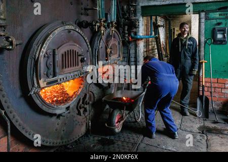 Das Ellenroad Engine House Steam Museum Stockfoto