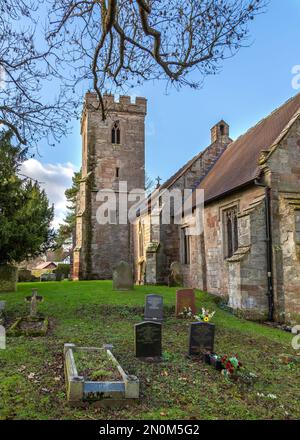 St. Mary & All Saints Church in Hampton Lovett, Worcestershire, England. Stockfoto