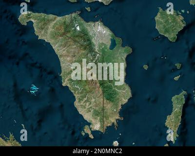 Oriental Mindoro, Provinz der Philippinen. Hochauflösende Satellitenkarte Stockfoto