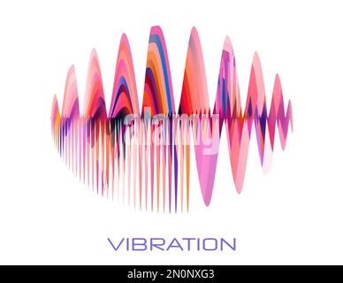 Vibration. Abstrakte Farbschwankungen auf weißem Hintergrund. Vektorgrafiken Stock Vektor