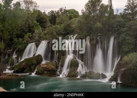 Kravice Wasserfällen, Bosnien-Herzegowina Stockfoto