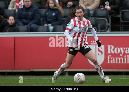 EINDHOVEN - Lisa Pechersky von PSV V1 während des niederländischen Eredivisie-Frauenspiels zwischen PSV und Ajax am PSV Campus De Herdgang am 5. Februar 2023 in Eindhoven, Niederlande. AP | niederländische Höhe | Jeroen Putmans Stockfoto