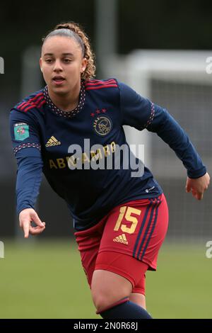 EINDHOVEN - Chasity Grant of Ajax Women während des niederländischen Eredivisie Women's Match zwischen PSV und Ajax am PSV Campus De Herdgang am 5. Februar 2023 in Eindhoven, Niederlande. AP | niederländische Höhe | Jeroen Putmans Stockfoto