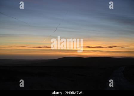 Sonnenaufgang in den Lammermuir-Hügeln Stockfoto