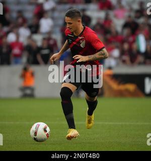 Curitiba, Brasilien. 05. Februar 2023. Khellven während der Veranstaltung Athletico e Coritiba im Joaquim Américo Guimarães Stadion in Curitiba, PR. Kredit: Carlos Pereyra/FotoArena/Alamy Live News Stockfoto