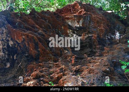 Boulder auf der Insel, Red Rock Stockfoto