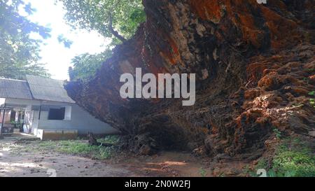 Boulder auf der Insel, Red Rock Stockfoto