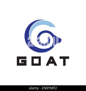 Vektordarstellung des Buchstabens G Ziegenkopf Stock Vektor