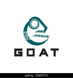Vektordarstellung des Buchstabens G Ziegenkopf Stock Vektor