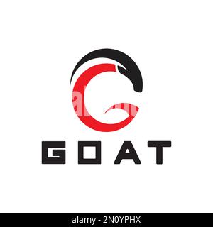 Vektordarstellung des Buchstabens G Ziegenkopf Stock Vektor