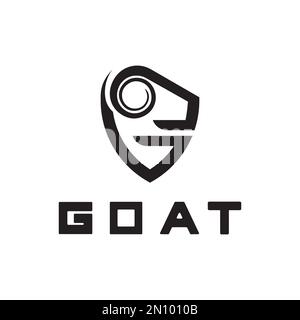 Vektordarstellung des Buchstabens G Ziegenkopf Stock Vektor