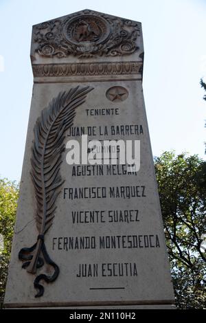 Mexiko-Stadt, Mexiko. 05. Februar 2023. 5. Februar 2023, Mexiko-Stadt, Mexiko: Obelisk to the Children Heroes in Chapultepec Castle in Mexico City. Am 5. Februar 2023 in Mexico City, Mexiko (Foto: Luis Barron/Eyepix Group/Sipa USA). Kredit: SIPA USA/Alamy Live News Stockfoto