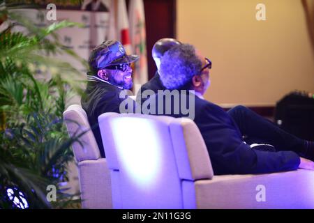 Luther Campbell und Michael Eric Dyson beim Black History Month Fireside Chat mit Michael Eric Dyson und Luther Campbell, veranstaltet von Bürgermeister Wayne Messam am Miramar Cultural Center im Miramar Cultural Center in Miramar, Florida. 04 Feb. 2023 Guthaben: mpi10/MediaPunch Stockfoto