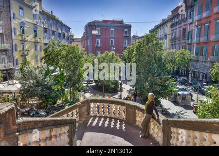 Piazza Vincenzo Bellini, Neapel, Italien, Europa Stockfoto