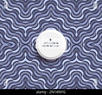 Muster mit optischer Täuschung. Einfaches Grafikdesign. Abstrakte dynamische Vorlage mit gewellten gebogenen Bändern. 3D-Vektordarstellung für Banner, Flyer, Po Stock Vektor